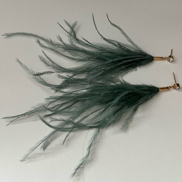 Long Dangle Feather Hippie Chic Earrings - Stylish Boho Chic Earrings - Picture 9 of 12